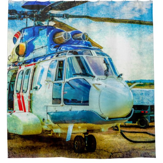 Helikopter Douchegordijn (Voorkant)