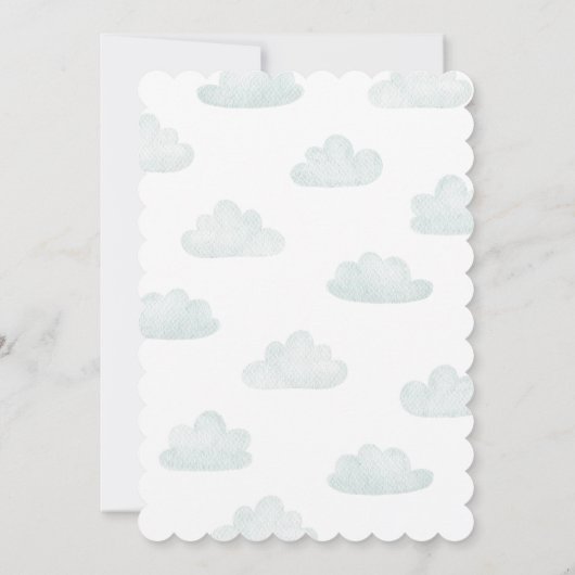 Helikopter en lucht | Het is een Boy Aviation Baby Kaart (Achterkant)