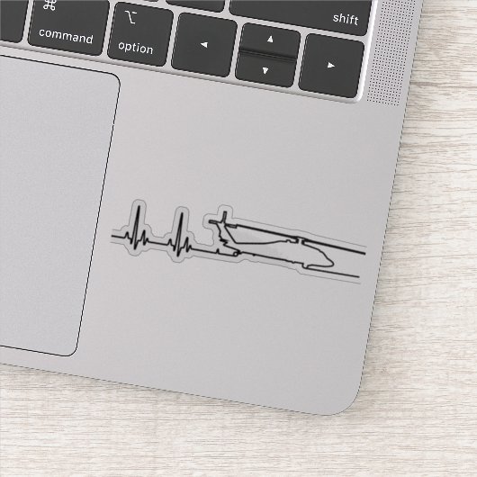 Helikopter hartslag puls sticker (Detail)