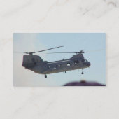 Helikopter in de lucht visitekaartje (Achterkant)