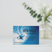 Helikopter in luchtwolken visitekaartje (Staand voorkant)