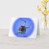 Helikopter Kaart Flying Chopper Wenskaart (Gele Bloem)