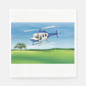 helikopter landingspapier servetten (Voorkant)