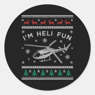 Helikopter Lelijke Leuke Heli Ronde Sticker
