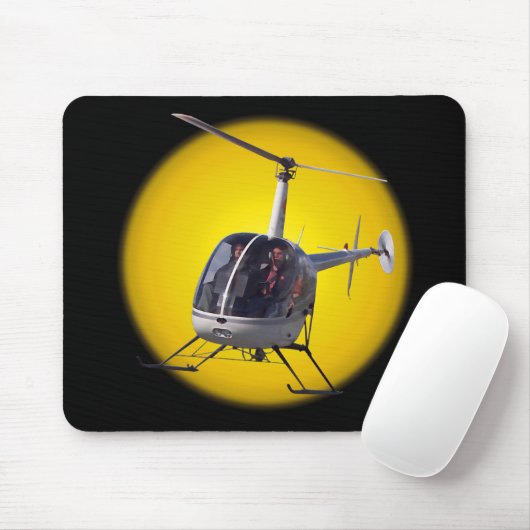 Helikopter met helikopter Mousepad en Keepsakes He Muismat (Met muis)