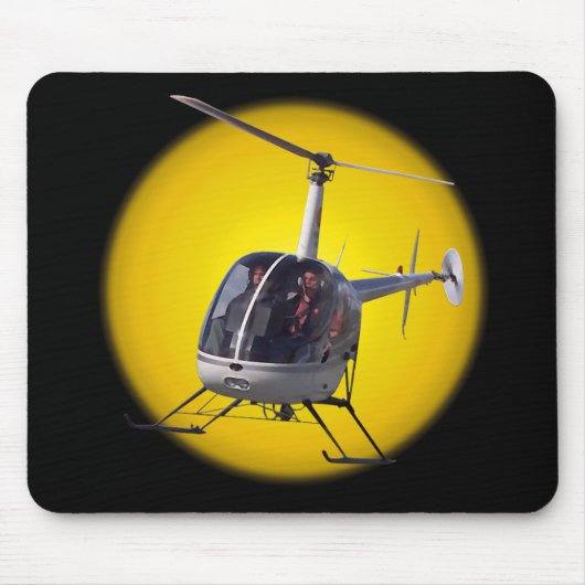 Helikopter met helikopter Mousepad en Keepsakes He Muismat (Voorkant)