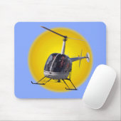 Helikopter met helikopter Mousepad en Keepsakes He Muismat (Met muis)