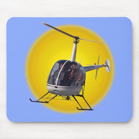 Helikopter met helikopter Mousepad en Keepsakes He Muismat (Voorkant)