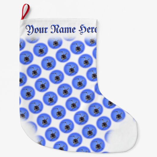 Helikopter met Kerstmis helikopter voor het stoppe Grote Kerstsok (Voorkant)