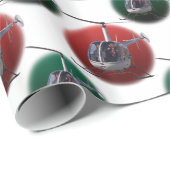 Helikopter met onmiddellijke lading kerstpapier cadeaupapier (Rol Hoek)