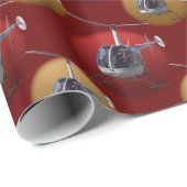 Helikopter met onmiddellijke lading kerstpapier cadeaupapier (Rol Hoek)