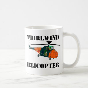 Helikopter met wervelwind. koffiemok