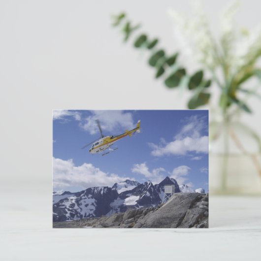 Helikopter op het Briefkaart Juneau Icefield (Staand voorkant)