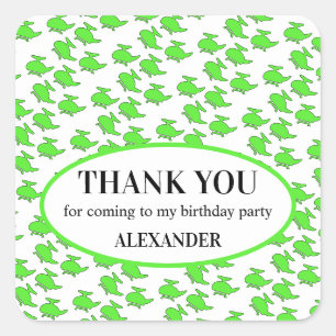Helikopter Party Favor Bag Vierkante Sticker