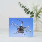 Helikopter Party Uitnodigingen Helikopter RSVP Kaa (Staand voorkant)