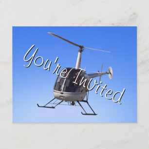 Helikopter Party Uitnodigingen Helikopter RSVP Kaa