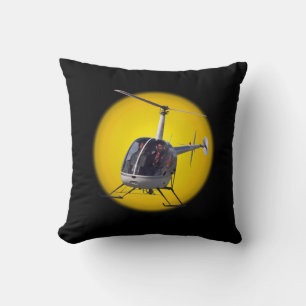 Helikopter piloot die vliegt met helikopter kussen