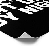 Helikopter piloot per dag kattevader bij nacht poster (Hoek)