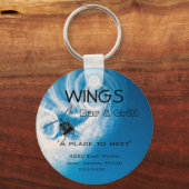 Helikopter Pilot Business Bar Logo Sleutelhanger (Voorkant)