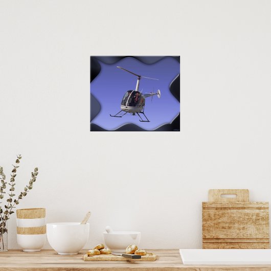 Helikopter Poster Prints Cool Chopper Piloot Poste (Keuken)