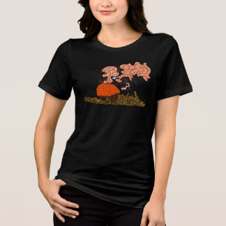 helikopter puffball paddenstoel Tri-Blend shirt
