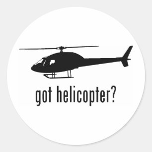Helikopter Ronde Sticker