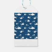 Helikopter Silhouetten // Navy Blue // Cadeaulabel (Achterkant)