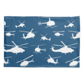 Helikopter Silhouettes // Navy Blue // Kussensloop (Achterkant)