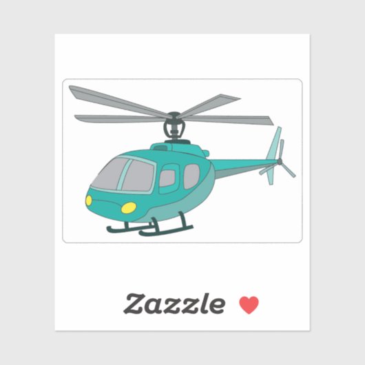 Helikopter Sticker (Vel)