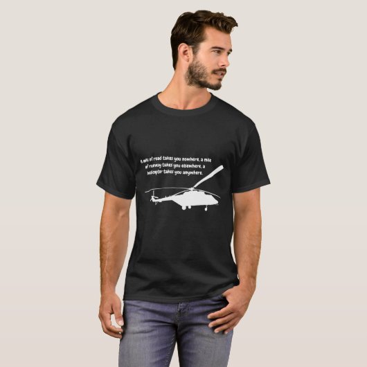 Helikopter T-shirt met offerte (Voorkant volledig)