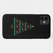 Helikopter Ugly Kerstmis Pilot Xmas Tree Gift Case-Mate iPhone Case (Achterkant (horizontaal))