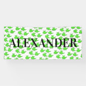 Helikopter Verjaardag Eenvoudige naam Spandoek (Horizontaal)