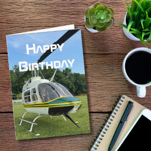 Helikopter Vliegtuig, Coole Verjaardag van de Luch Kaart