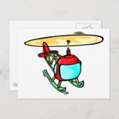 Helikopter voor helikopter briefkaart (Voorkant / Achterkant)