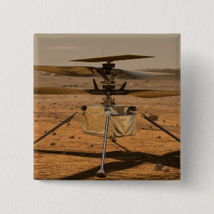 Helikopter voor maandelijkse onscherpte vierkante button 5,1 cm