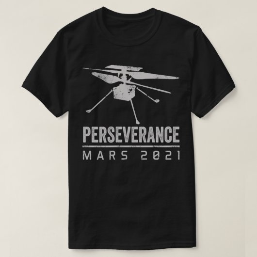 Helikopter voor onscherpte 2021 Mars landend Mars T-shirt (Design voorkant)