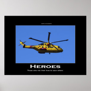 Helikopter voor opsporing en redding Motivatie Pos Poster