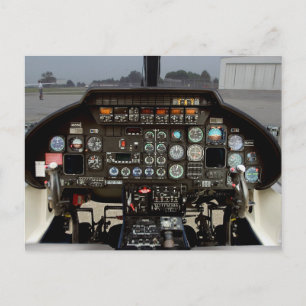 Helikoptercockpit Briefkaart