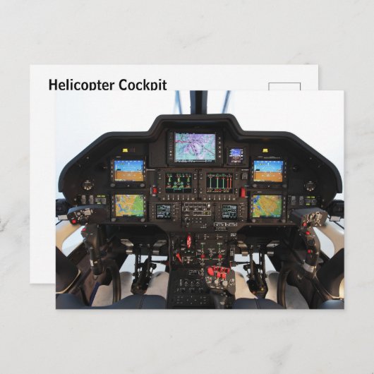 Helikoptercockpit Briefkaart (Voorkant / Achterkant)