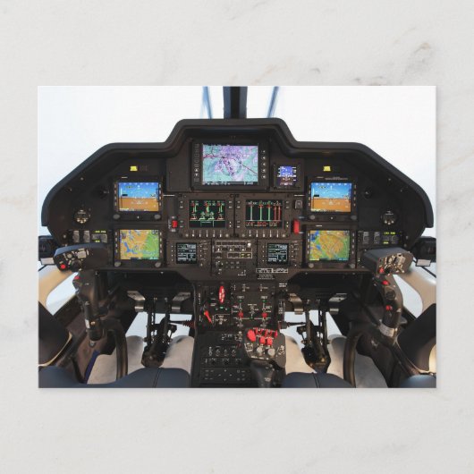 Helikoptercockpit Briefkaart (Voorkant)