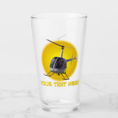 Helikopterglas — gepersonaliseerde helikopterbril glas (Voorkant)