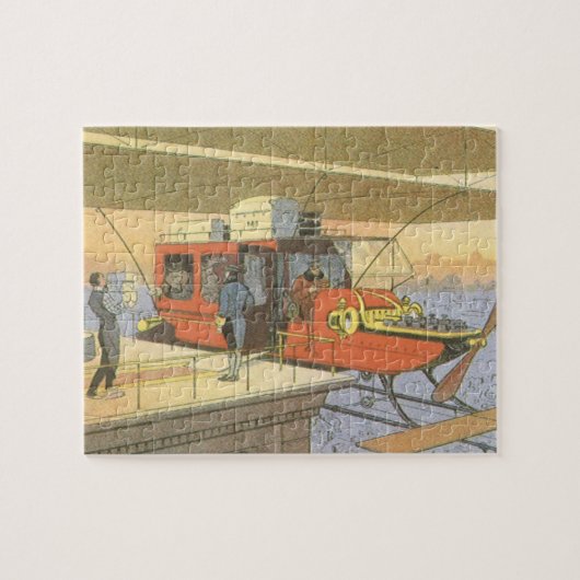 Helikoptergrens wetenschapsvlieger legpuzzel (Horizontaal)