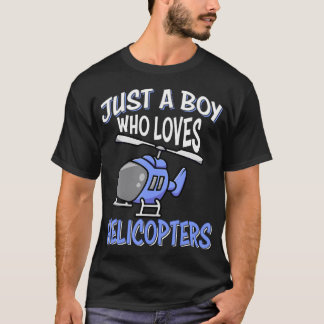 Helikopterliefhebbers Kinderen Jongens Gewoon Een T-shirt