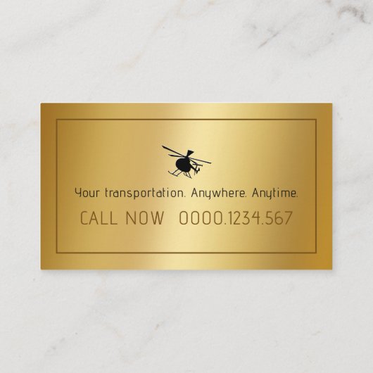 Helikopterpiloot | Luchtbelasting Visitekaartje (Achterkant)