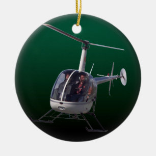 Helikopterversiering personaliseer chroomdecoratie keramisch ornament