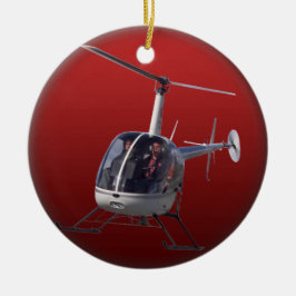Helikopterversiering personaliseer chroomdecoratie keramisch ornament