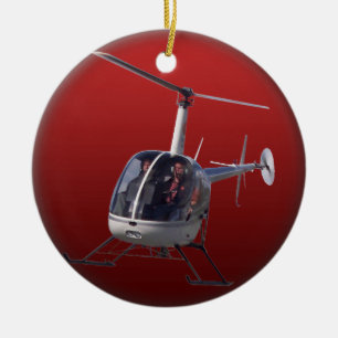 Helikopterversiering personaliseer chroomdecoratie keramisch ornament