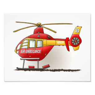 Helikoptervlucht Foto Afdruk