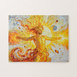 Helios God van de Zon uit de Griekse Mythologie Legpuzzel
