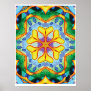 Helios Kinetische Collage Kaleidoscoop Poster